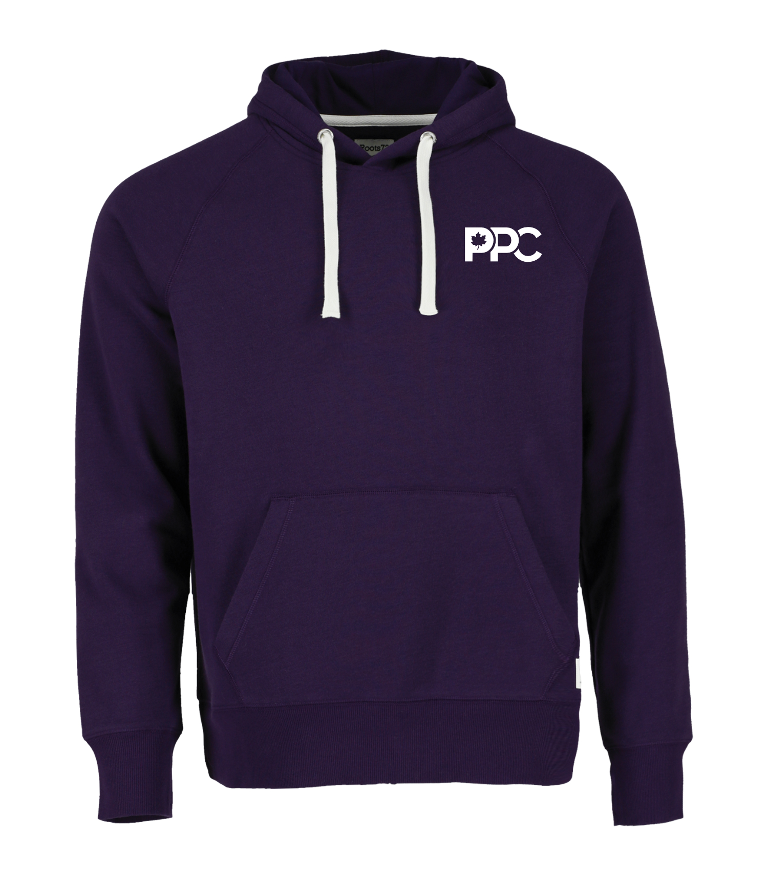 PPC Roots Homme Sweat à capuche violet avec cordons blancs (Candidat)