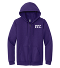Chandail à capuchon à glissière PPC Gildan violet (candidat)