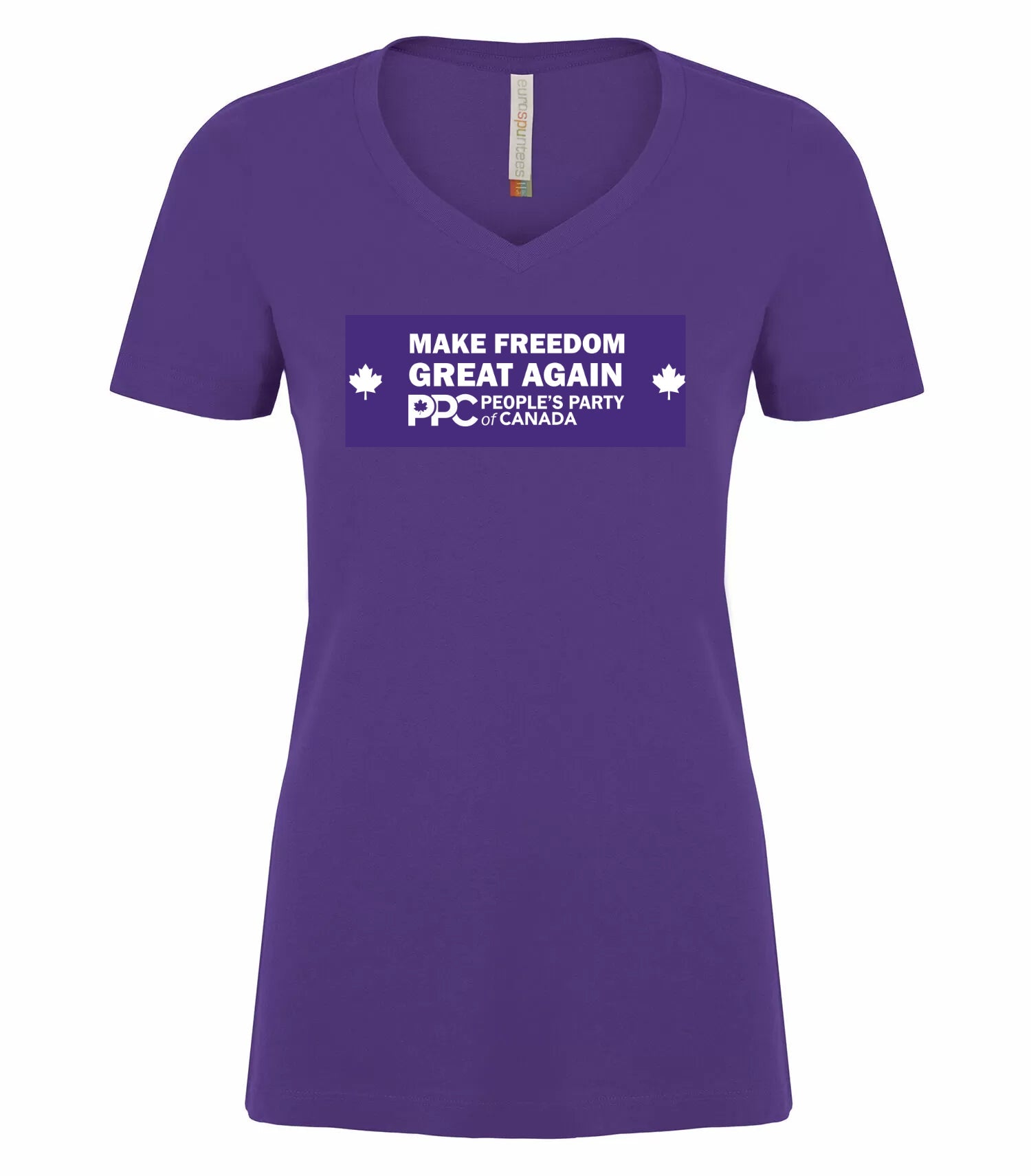 PPC - Purple Make Freedom Great Ladies V-Neck T-Shirt