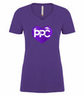 PPC - Tee-shirt Col V Femme Purple Heart (Candidat)