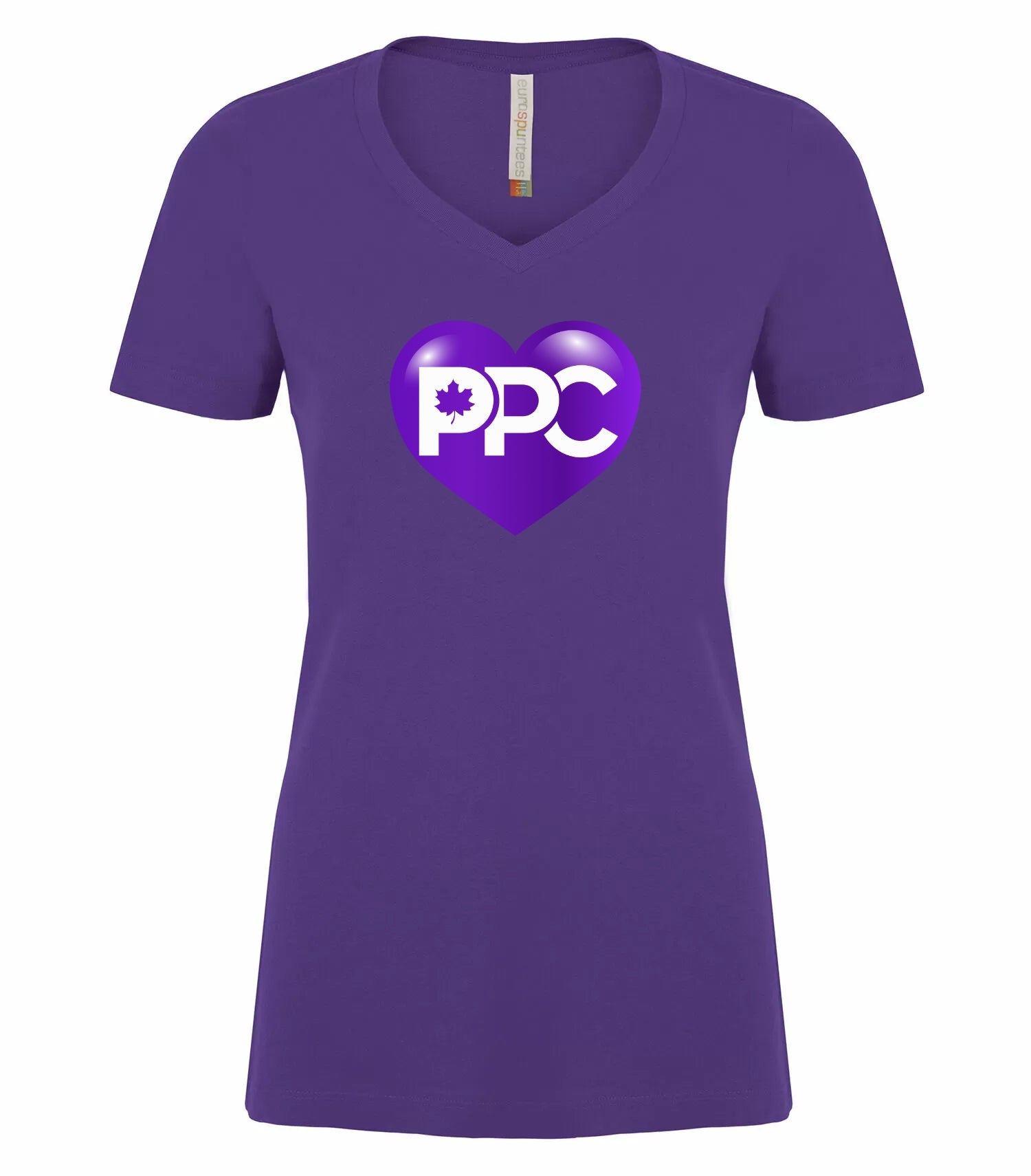 PPC - Tee-shirt Col V Femme Purple Heart (Candidat)