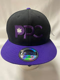 Casquette à visière plate Yupoong violette PPC