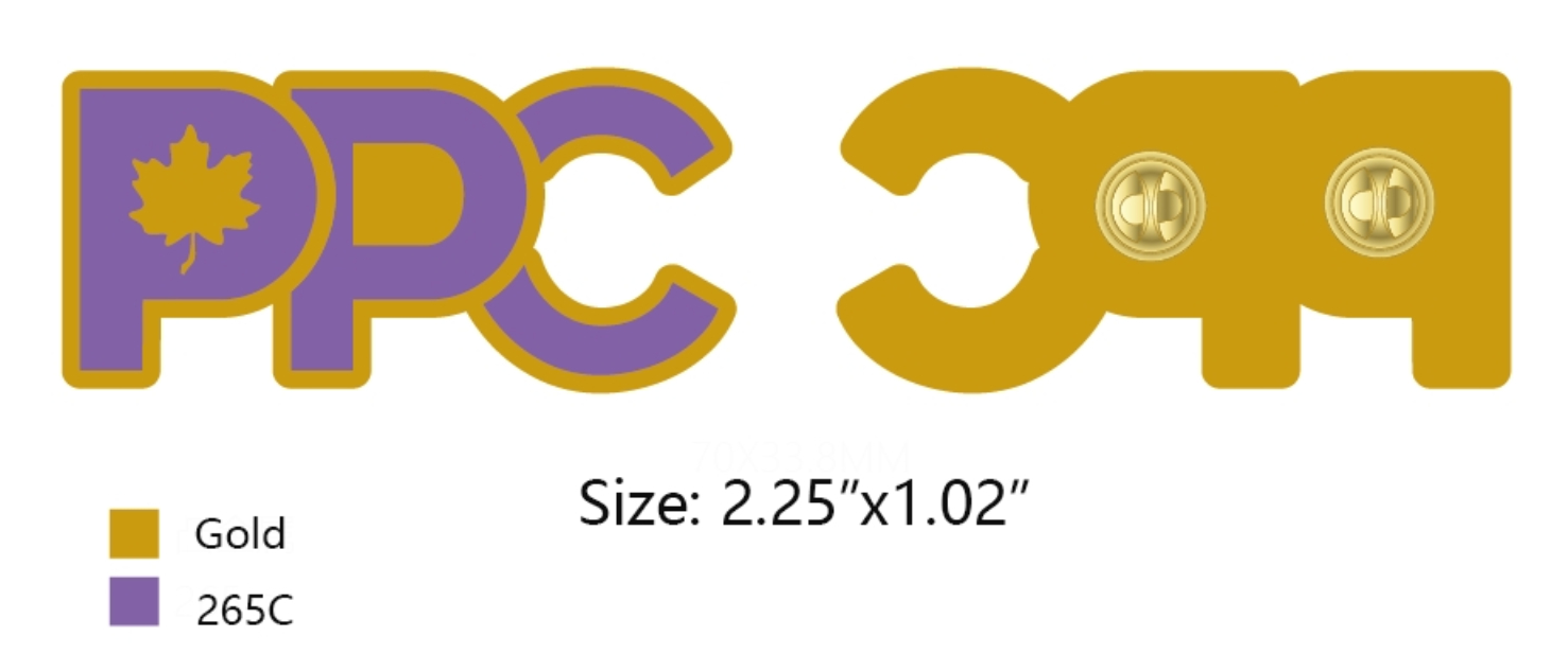 PPC Purple Metal Pins
