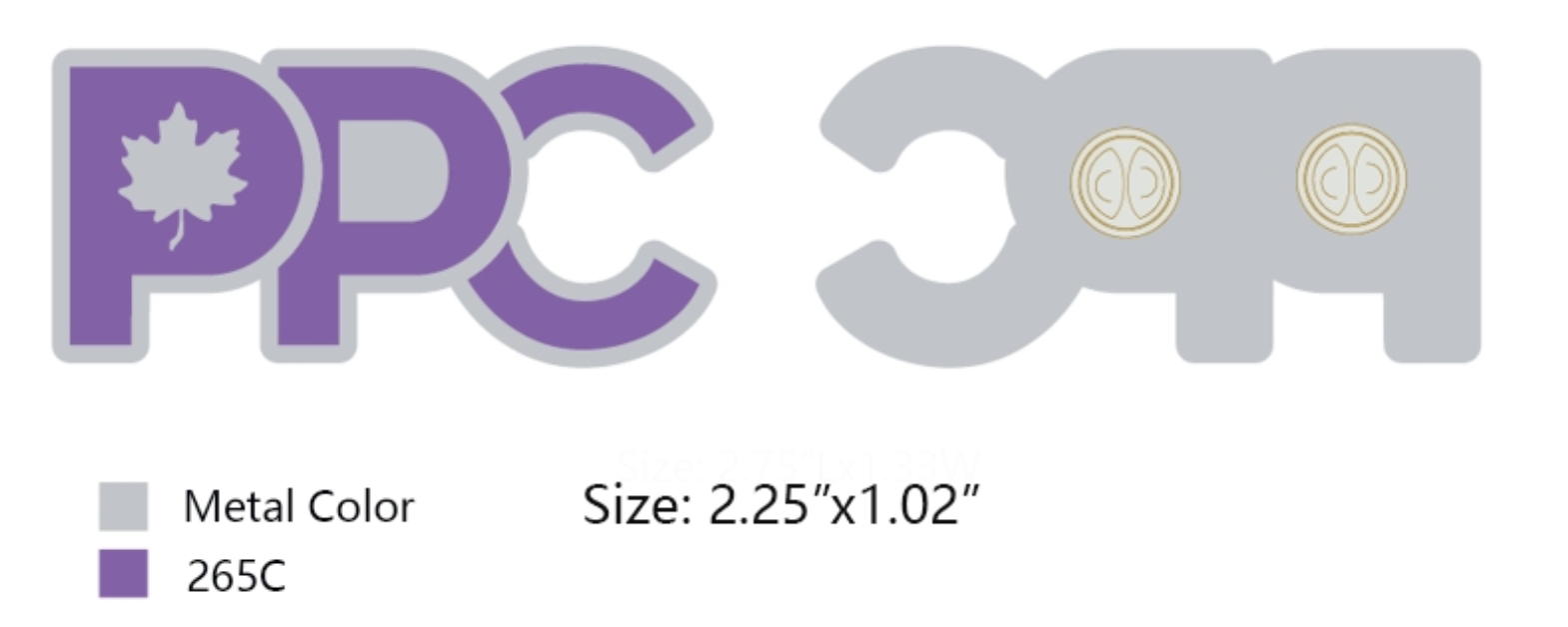 PPC Purple Metal Pins