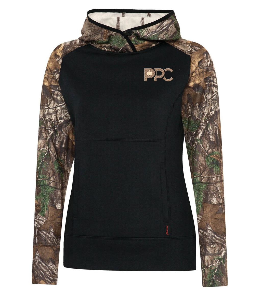 PPC - Femme - Sweat à capuche Realtree noir/camouflage (Candidat)