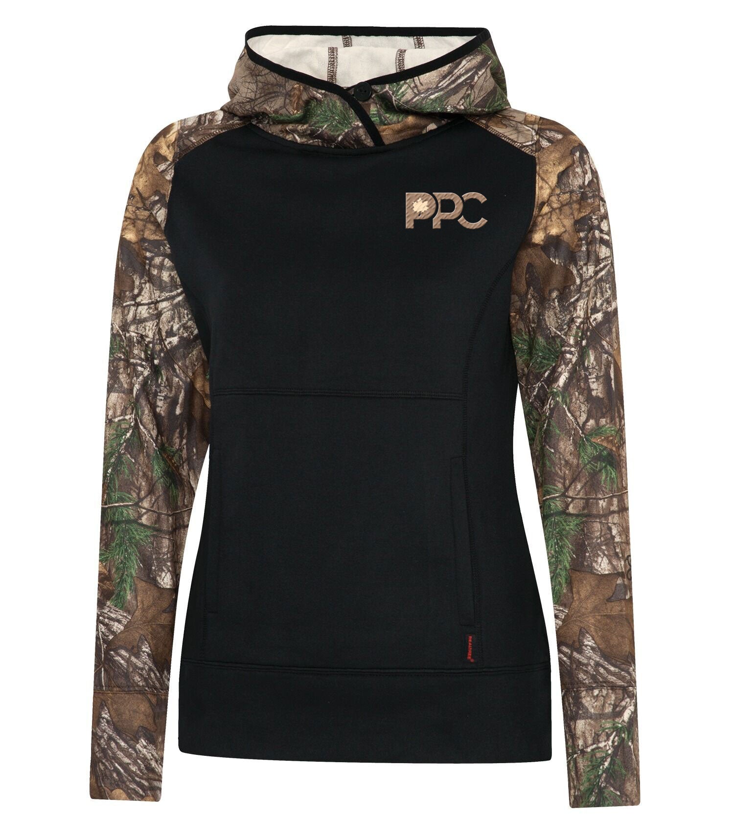 PPC - Femme - Sweat à capuche Realtree noir/camouflage (Candidat)