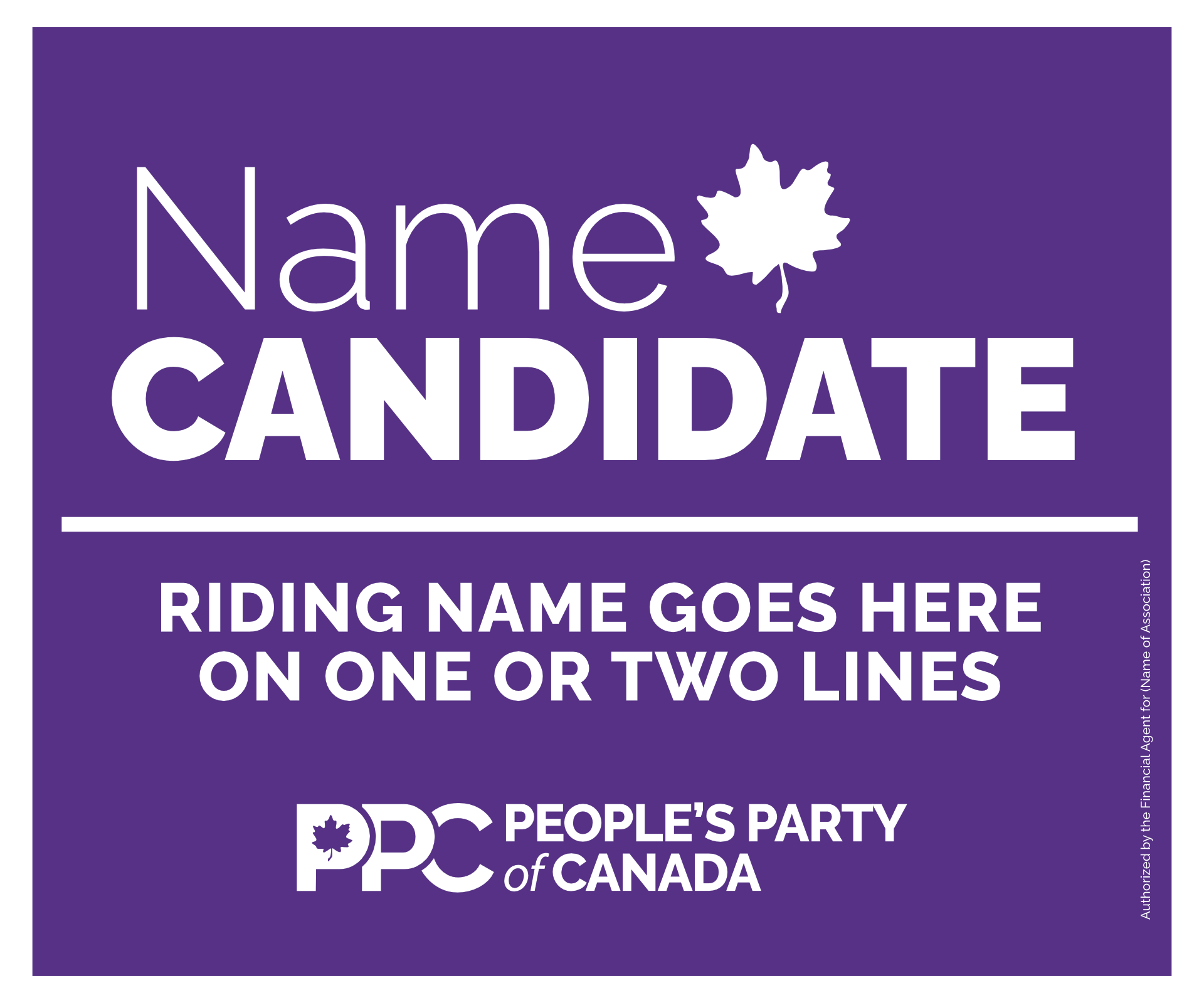 PPC Reform - Bag Sign (20x24)