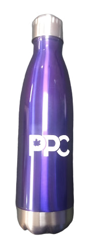 Bouteille d'eau métallique violette PPC (Candidat)