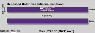 Bracelets de poignet PPC violets